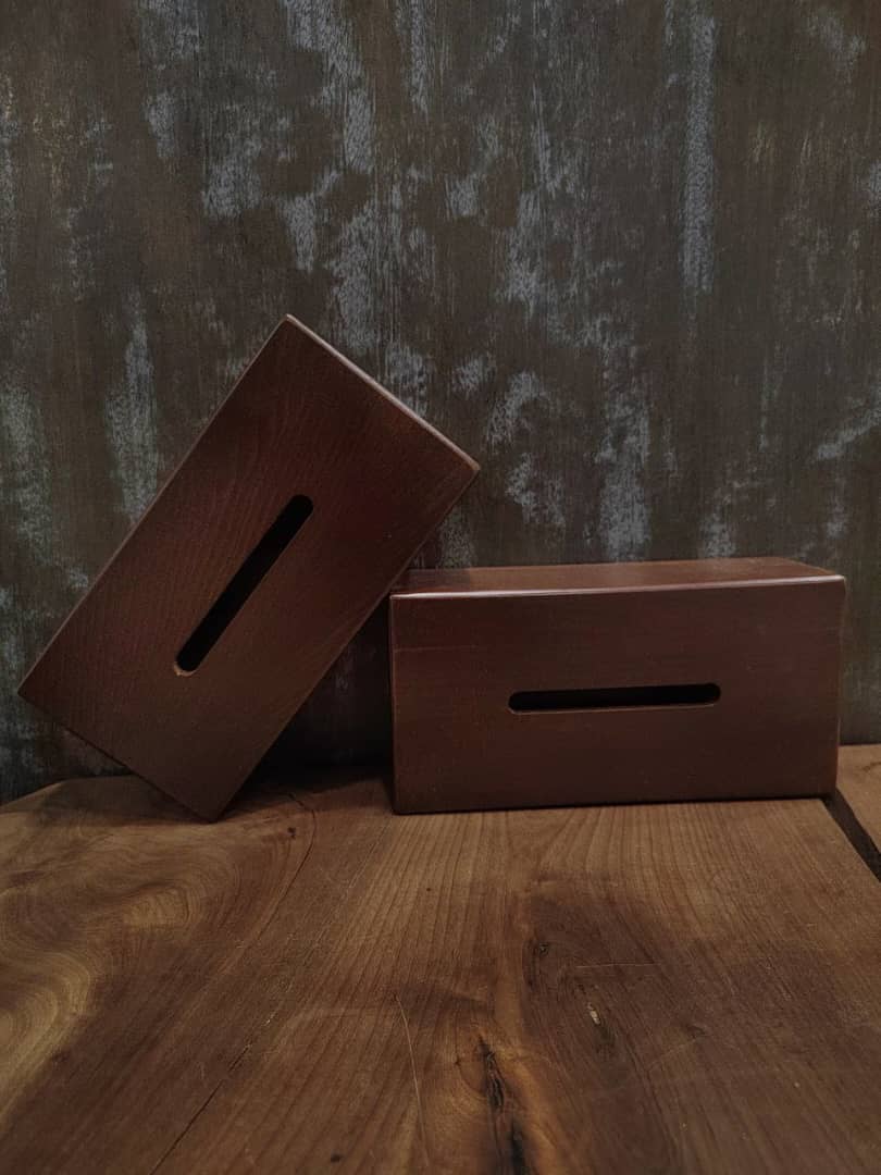 سطل ودستمال  رنگ ماهگونی قابل شستشو