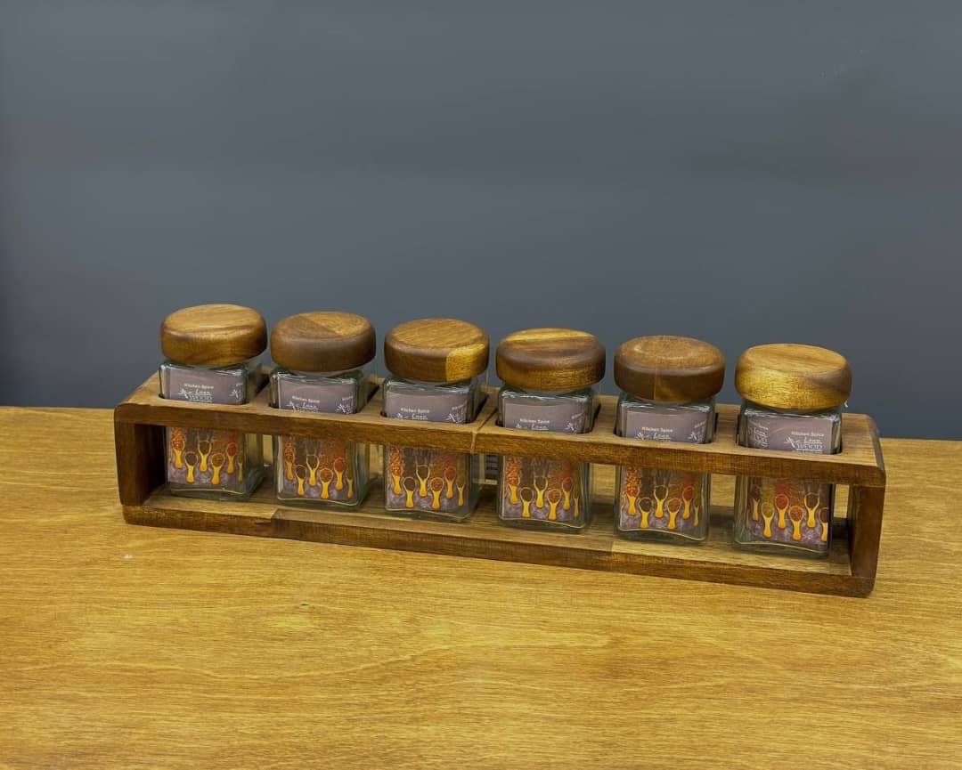 ادویه ریز 6 تایی چوب آکاسیای تایلند  تک کارتن افرالوکس